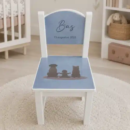 Stoeltje met geboortekaartje